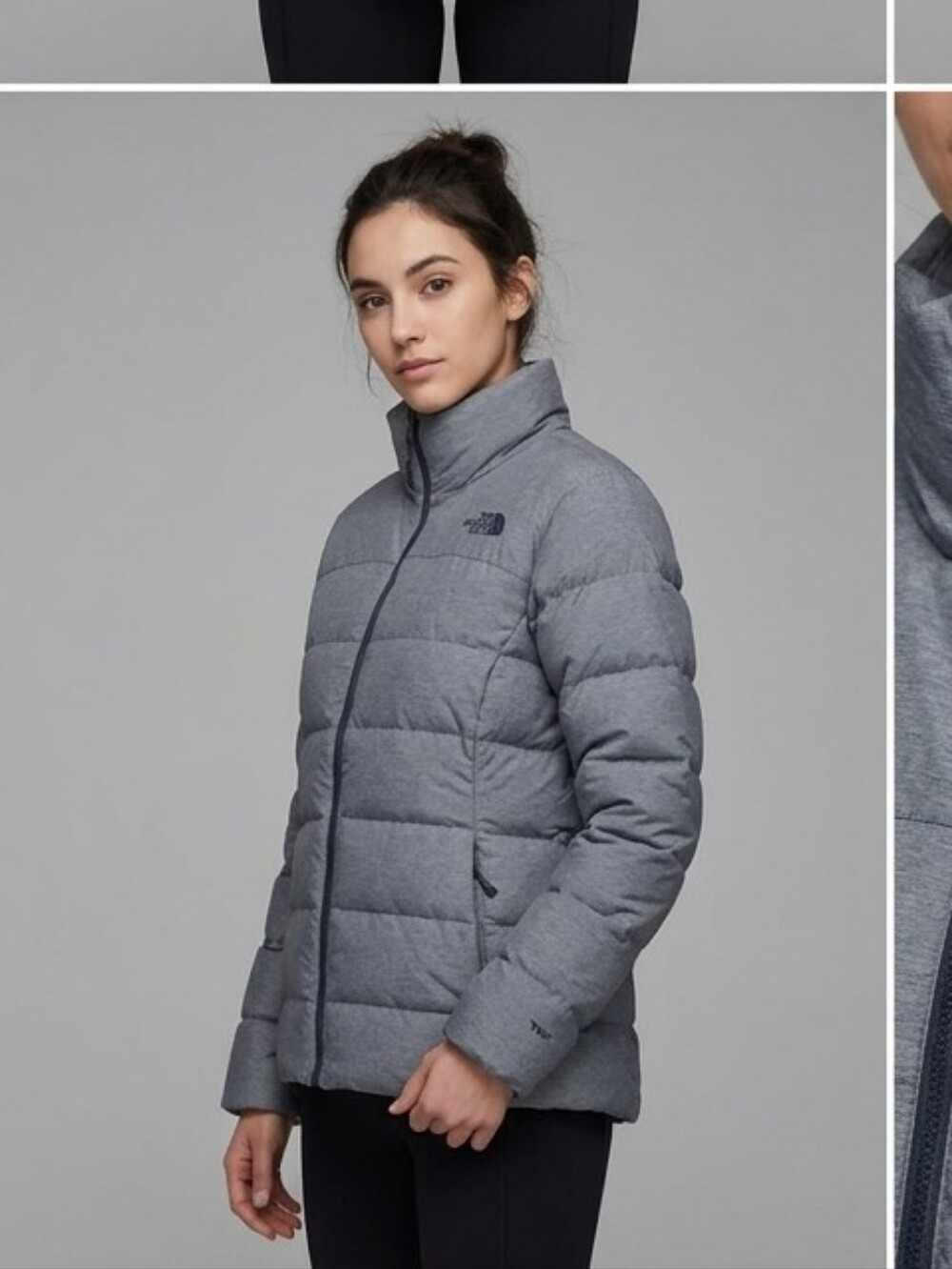 The North Face Nuptse Retro Heather Grey Puffer 700 Goose Jacket